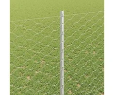 Hexagonal Fence with Post 25 x 1,5 m Galvanizuotas plienas