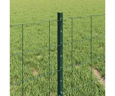 Euro tvoros su stulpu 10 x 0,4 m PVC dengtas plienas Žalia