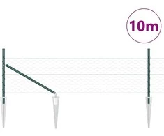 Hexagonal Fence with Post 10 x 0,4 m PVC dengtas plienas Žalia