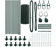 Tvora su stulpais Žalia 0,4 x 25 m Plienas ir PVC