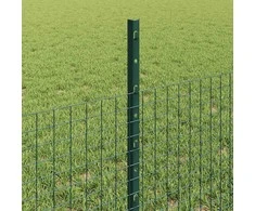 Suvirintas vielos tvora su stulpeliais 10 x 0,5 m Žalia