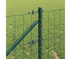 Tvora su stulpais Žalia 0,6 x 10 m Plienas ir PVC