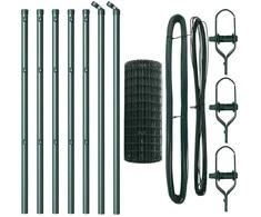 Tvora su stulpais Žalia 0,6 x 10 m Plienas ir PVC