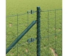 Tvora su stulpais Žalia 0,6 x 10 m Plienas ir PVC