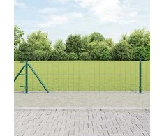 Tvora su stulpais Žalia 0,6 x 10 m Plienas ir PVC