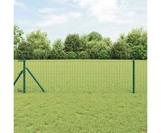 Tvora su stulpais Žalia 0,6 x 10 m Plienas ir PVC