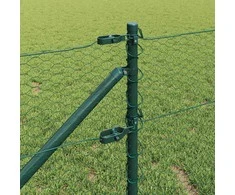 Hexagonal Fence with Post 10 x 0,6 m PVC dengtas plienas Žalia