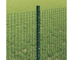 Suvirintas vielos tvora su stulpeliais 25 x 0,6 m Žalia