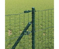 Tvora su stulpais Žalia 0,6 x 25 m Plienas ir PVC