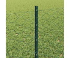 Hexagonal Fence with Post 10 x 0,8 m PVC dengtas plienas Žalia