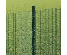 Suvirintas vielos tvora su stulpeliais 10 x 0,8 m Žalia