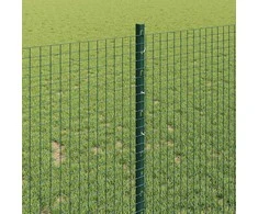 Suvirintas vielos tvora su stulpeliais 10 x 1 m Žalia Tinklelis