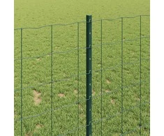 Euro tvoros su stulpu 25 x 1 m PVC dengtas plienas Žalia