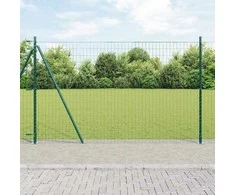 Tvora su stulpais Žalia 1,4 x 10 m Plienas ir PVC