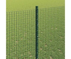 Suvirintas vielos tvora su stulpeliais 10 x 1,4 m Žalia