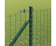 Tvora su stulpais Žalia 1,4 x 10 m Plienas ir PVC