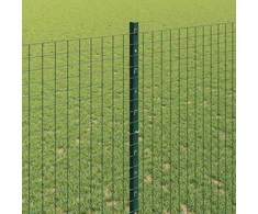 Suvirintas vielos tvora su stulpeliais 10 x 1,4 m Žalia