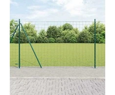 Tvora su stulpais Žalia 1,4 x 10 m Plienas ir PVC