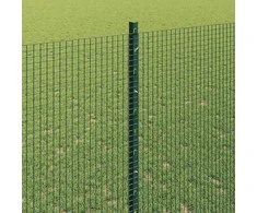 Suvirintas vielos tvora su stulpeliais 25 x 1,4 m Žalia