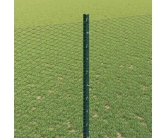 Hexagonal Fence with Post 25 x 1,4 m PVC dengtas plienas Žalia