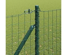 Tvora su stulpais Žalia 1,5 x 10 m Plienas ir PVC