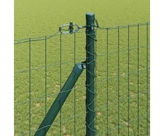 Tvora su stulpais Žalia 1,5 x 10 m Plienas ir PVC