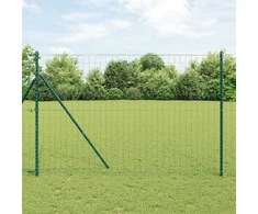 Tvora su stulpais Žalia 1,5 x 10 m Plienas ir PVC