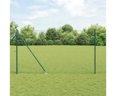 Tvora su stulpais Žalia 1,5 x 10 m Plienas ir PVC