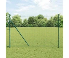 Tvora su stulpais Žalia 1,5 x 10 m Plienas ir PVC