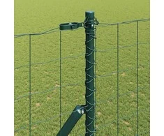 Tvora su stulpais Žalia 1,6 x 10 m Plienas ir PVC