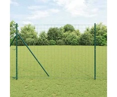 Tvora su stulpais Žalia 1,6 x 10 m Plienas ir PVC