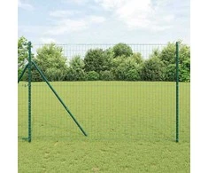 Tvora su stulpais Žalia 1,6 x 10 m Plienas ir PVC
