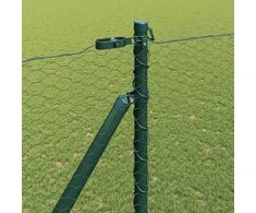 Hexagonal Fence with Post 10 x 1,6 m PVC dengtas plienas Žalia