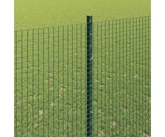 Suvirintas vielos tvora su stulpeliais 25 x 1,6 m Žalia