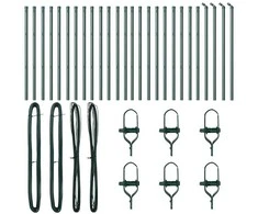Tvorelės stulpas 26 pcs Žalia 3,2 x 3,2 x 100 cm