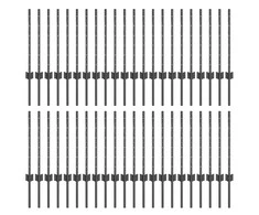 Tvorelės stulpas 44 pcs Pilka 100 cm Plienas