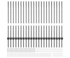 Tvorelės stulpas 22 pcs Pilka 140 cm Plienas
