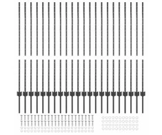 Tvorelės stulpas 22 pcs Pilka 160 cm Plienas