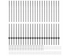 Tvorelės stulpas 22 pcs Pilka 180 cm Plienas