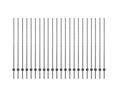 Tvorelės stulpas 22 pcs Pilka 200 cm Plienas
