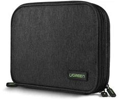 Ugreen dėklas kietajam diskui HDD SSD telefono kabelio priedams 24.5 x 17.5 x 5 cm pilkos spalvos (50147 LP149)