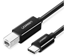 Spausdintuvo kabelis USB-C 2.0 į USB-B UGREEN US241, 1m (juodas)