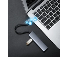 UGREEN 4-Port USB3.0 Hub with USB-C Power Supply šakotuvas - pilkas