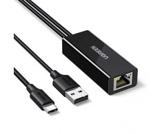 Ugreen USB-C to RJ45 10/100 Mbps Network Adapteris - Juodas