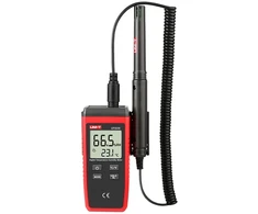 Uni-t termo-higrometras; 1x/s; -10÷60°C; 0÷100% sant. oro drėgmės; °C,°F