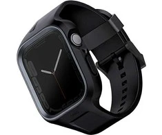 UNIQ apyrankė Monos 2in1 Apple Watch Strap+ Case Series 4/5/6/7/8/9/SE/SE2 44/45mm. juodos spalvos