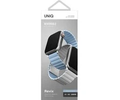 UNIQ apyrankė Revix Apple Watch Series1/2/3/4/5/6/7/8/9/SE/SE2 38/40/41mm. Reversible Magnetic baltos ir mėlynos spalvos