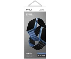 UNIQ apyrankė Revix Apple Watch Series1/2/3/4/5/6/7/8/9/SE/SE2 38/40/41mm. Reversible Magnetic juodos spalvos-mėlynos spalvos-mėlynas