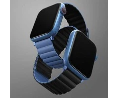 UNIQ apyrankė Revix Apple Watch Series1/2/3/4/5/6/7/8/9/SE/SE2/Ultra/Ultra 2 42/44/45/49mm. Reversible Magnetic juodos spalvos-mėlynos spalvos