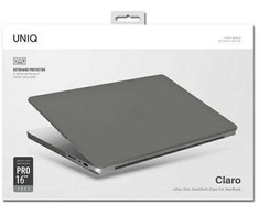UNIQ Claro Bookdėklas MacBook Pro 16″ (2021) smoke matt pilkos spalvos